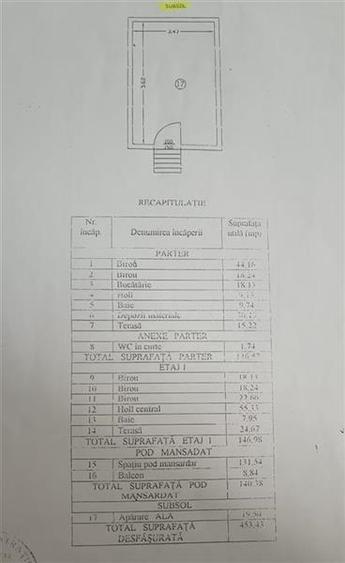 Casă individuală cu 8 camere cu Canalizare în Chitila