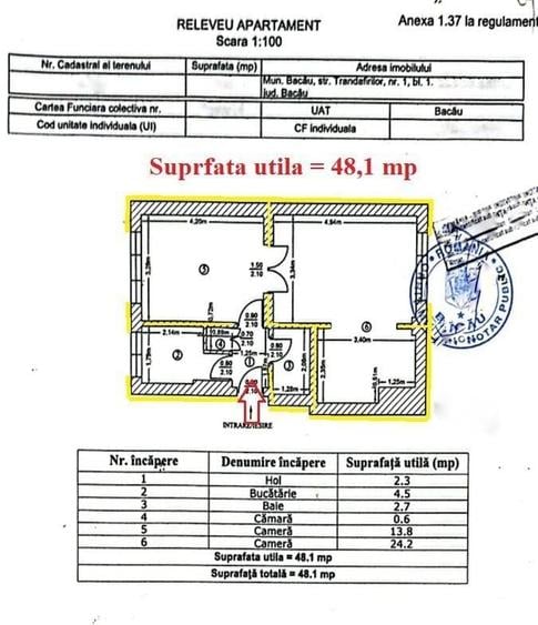 Apartament 2 camere de vanzare, ultracentral, str. Trandafirilor, Baca - 10