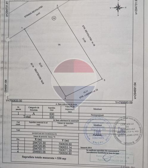 Teren Construcții intravilan de 530 mp, în Agigea