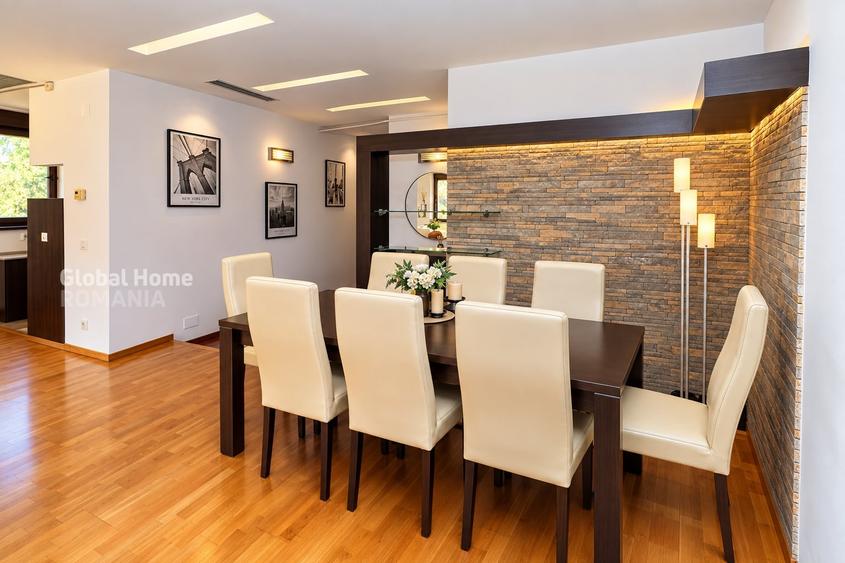 Apartament cu 5 camere decomandat, mobilat în Herăstrău