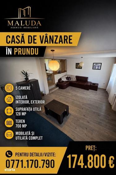 Casă cu 4 camere în Prundu