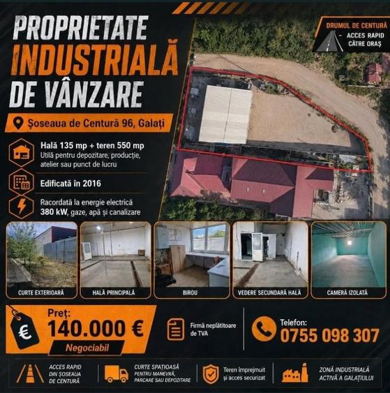 Teren cu doua Hale Drumu de Centura Galati 96 - toate utilitatile - proprietar - 7