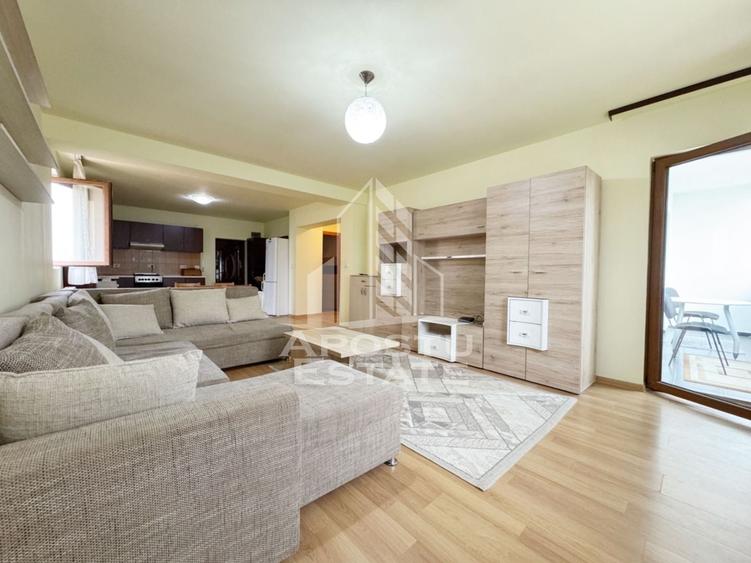 Apartament cu 3 camere semidecomandat, mobilat în Giroc