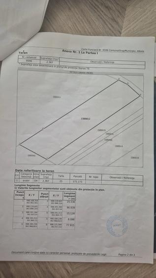 Teren de 3234 mp, în Albota