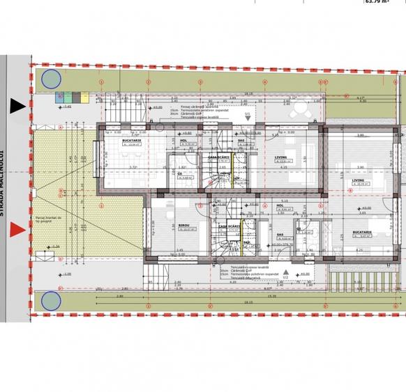 Duplex cu 4 camere cu Canalizare în Andrei Mureșanu