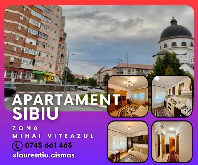 Apartament cu 2 camere decomandat, mobilat în Mihai Viteazul