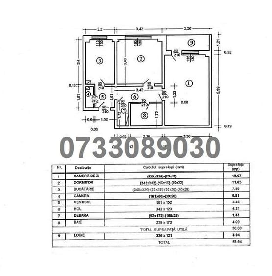 Apartament cu 2 camere decomandat în Drumul Taberei