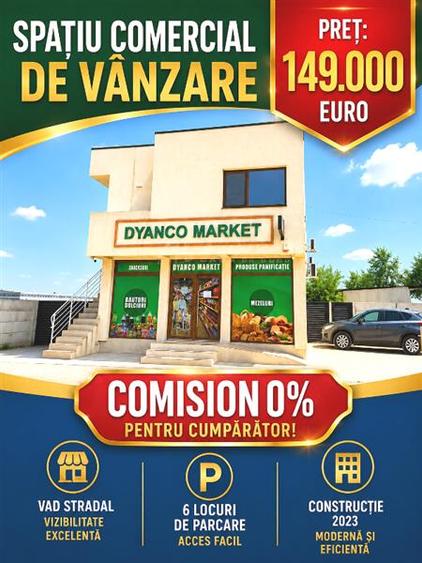 Spațiu comercial, de 62 mp, în Clinceni