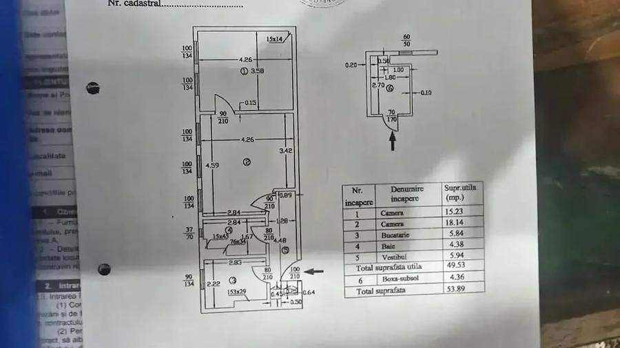 Apartament cu 2 camere semidecomandat în Dorobanți