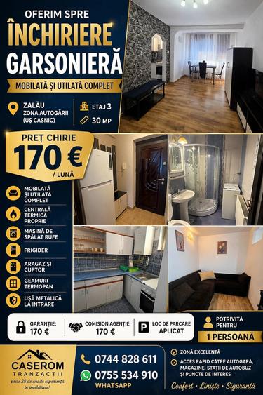 Garsonieră decomandată în Central