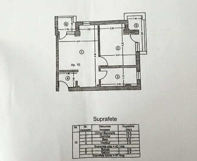 Apartament cu 2 camere, mobilat în Odăi