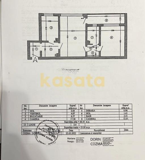 Apartament cu 2 camere semidecomandat, mobilat în Vatra Luminoasă