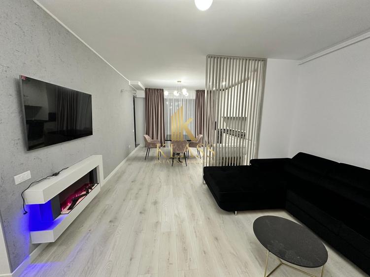 Apartament cu 2 camere semidecomandat, mobilat în Pipera