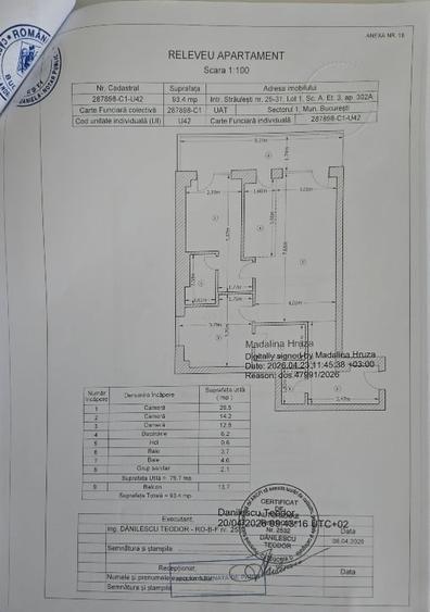 Apartament cu 3 camere semidecomandat în Străulești