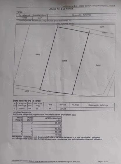 Teren de 657 mp, în Corunca