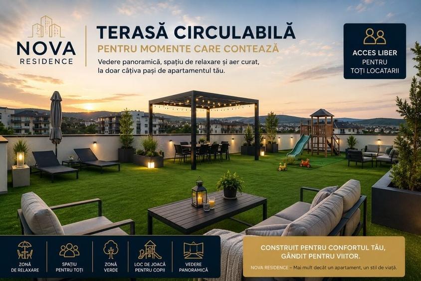Apartament nou cu 3 camere 73 mp Direct de la dezvoltator | Nova Residence Campia Turzii - 2
