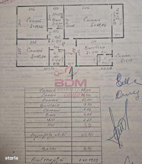 Apartament cu 3 camere decomandat în Central
