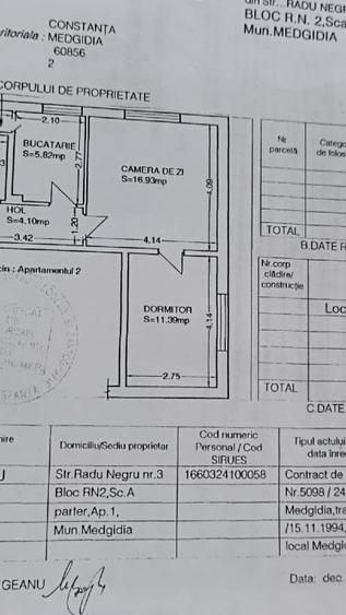 Apartament cu 2 camere în Exterior Vest