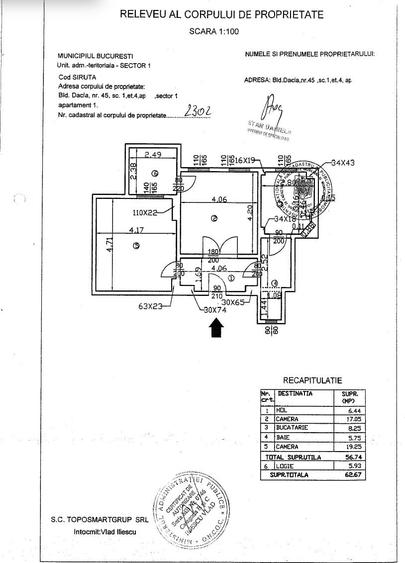 Oportunitate - 2 camere de vânzare Bd. Dacia- Piața Romana