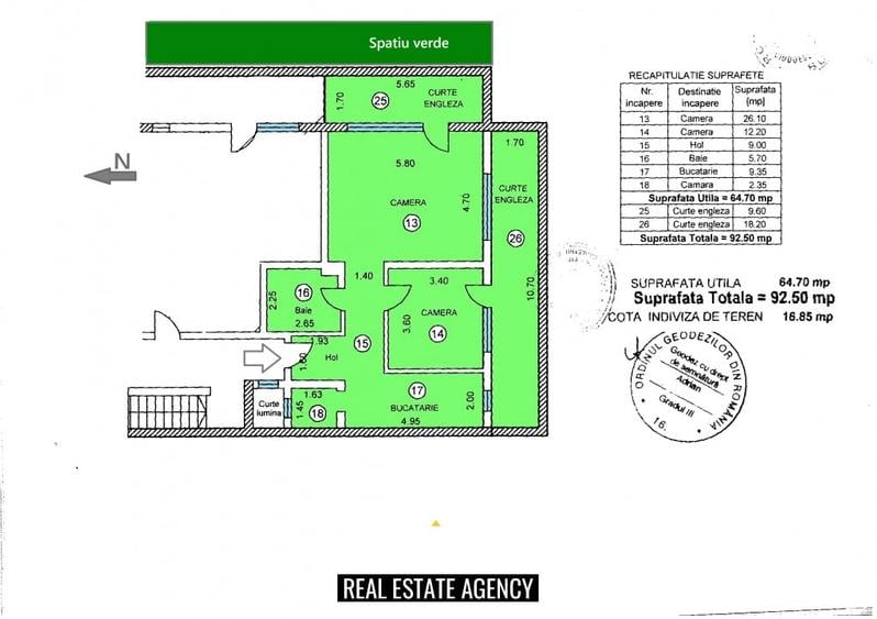 Apartament cu 2 camere decomandat în Lujerului