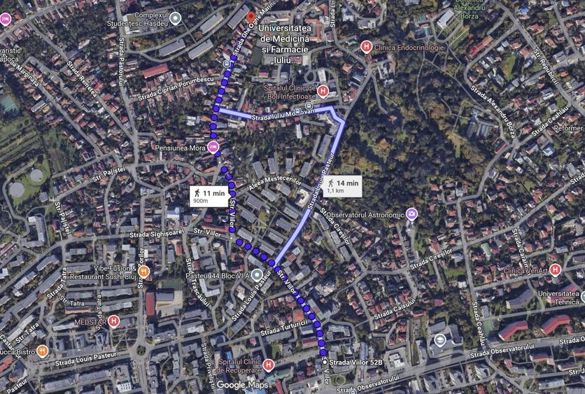 Garsonieră decomandată, mobilată în Zorilor