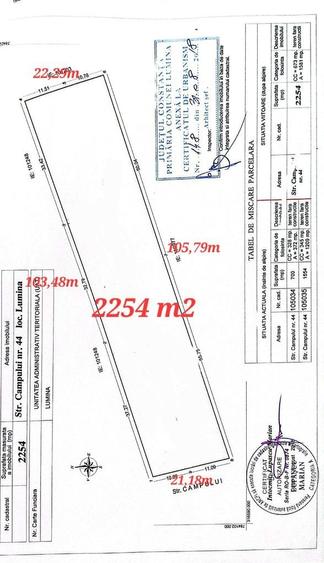 Teren de 2254 mp, în Lumina