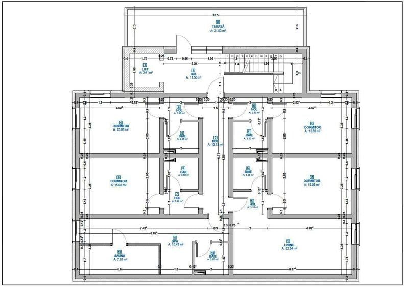 Casă cu Teren 1423 Mp în Central