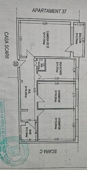 Apartament cu 3 camere decomandat, mobilat în Central