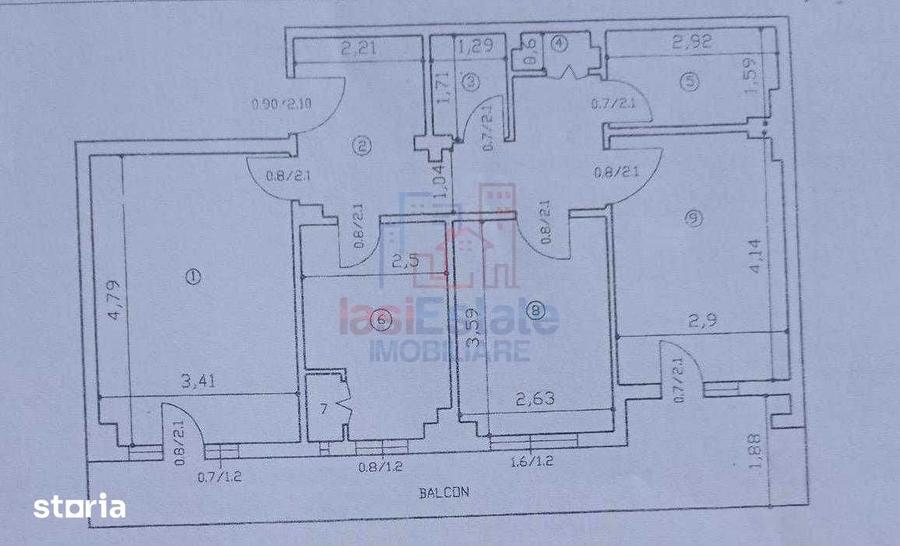 Apartament cu 3 camere decomandat în Târgu Cucu