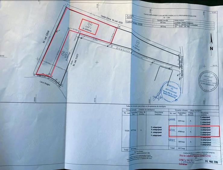 Teren de 4986 mp, în Siliștea Snagovului