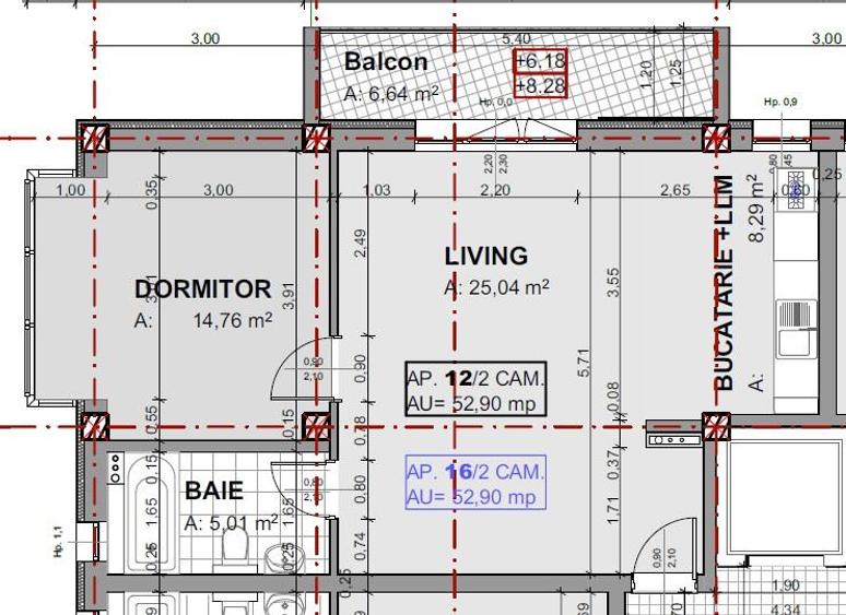 Apartament cu 2 camere semidecomandat în Florești