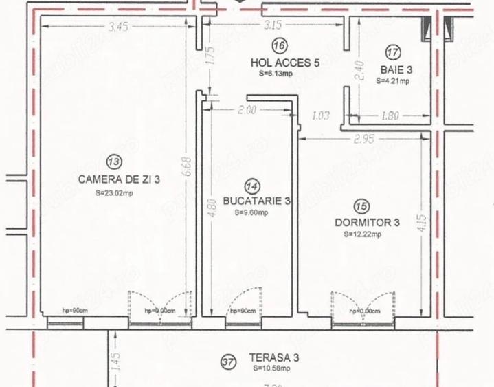 Apartament cu 2 camere decomandat, mobilat în Ronaț