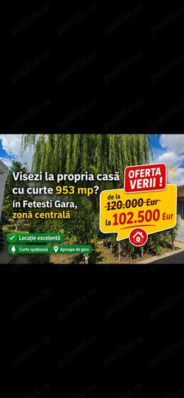 Casă cu Teren 953 Mp în Fetești-Gară
