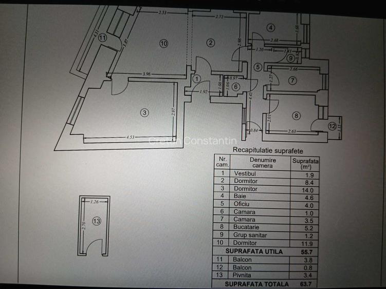 Vand 3 cam 64 mp et 2/3 Bd Cantemir sau schimb cu apartament in Brasov
