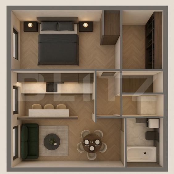 Apartament cu 2 camere decomandat în Ghimbav