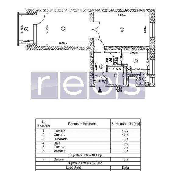 Apartament cu 2 camere decomandat în Floreasca