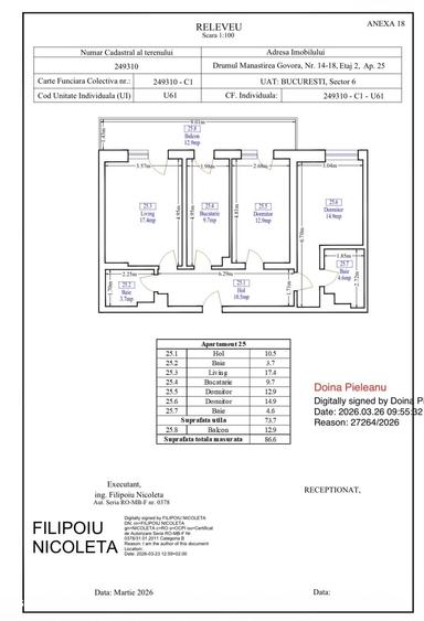 Apartament 3 camere,2 bai,mutare imediata,Promenada Lacului Morii - 15