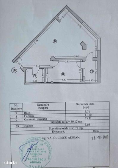 Apartament cu 2 camere în Nord