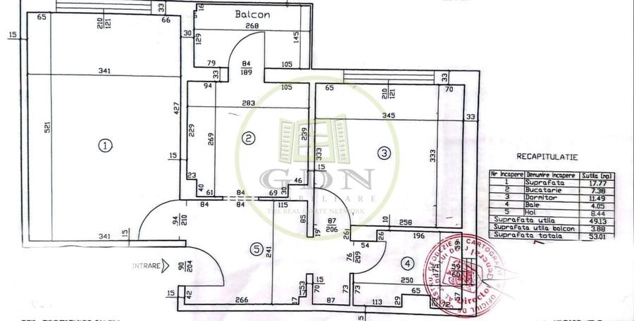 Apartament cu 2 camere decomandat în Sărari