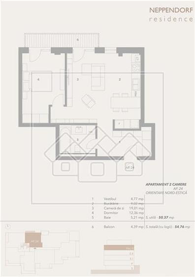 Apartament cu 2 camere nedecomandat în Turnișor