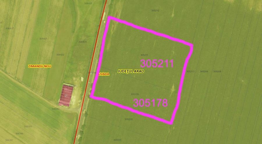 Teren agricol extravilan de 40000 mp, în Livada