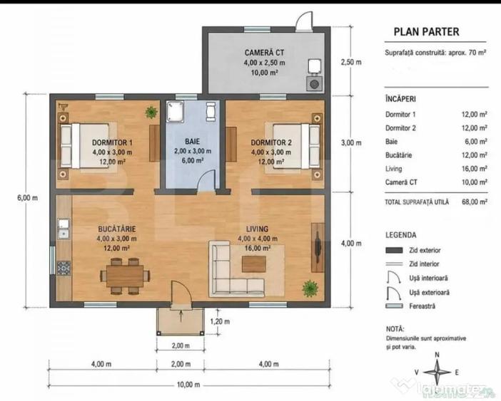Casă cu 3 camere cu Teren 354 Mp în Suseni