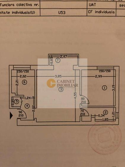 Apartament cu 2 camere semidecomandat, mobilat în Universitate