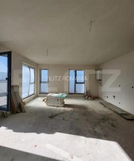 Penthouse de 2 camere, finisat, terasa, garaj, zona Somesului