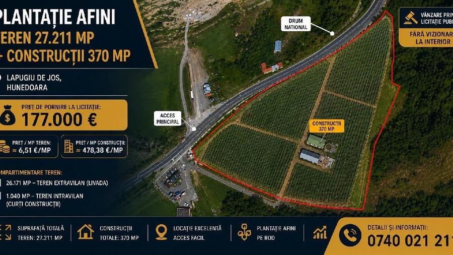 Spațiu industrial, de 370 mp, în Lăpugiu de Jos