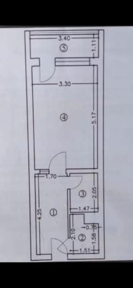 Apartament cu 2 camere decomandat în Abator