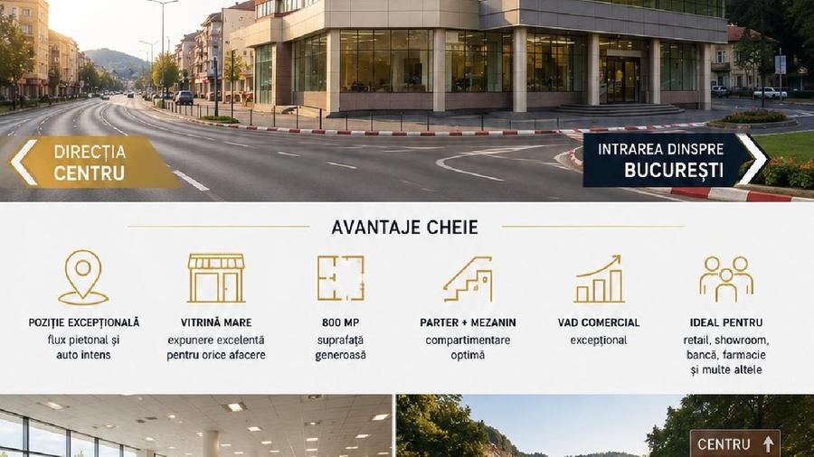 Spațiu comercial, de 800 mp, în Central
