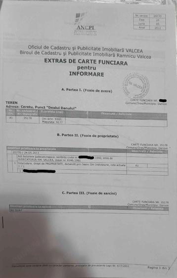 Teren de 9177 mp, în Ceretu