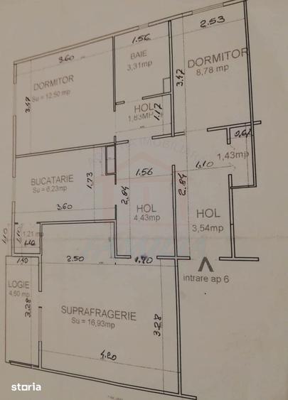 Apartament cu 3 camere decomandat în Sud