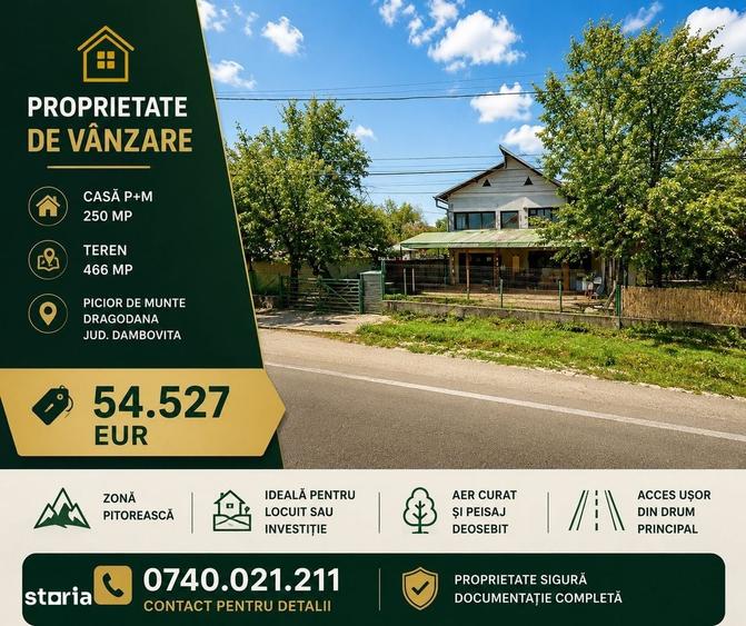 Casă cu 4 camere în Picior de Munte
